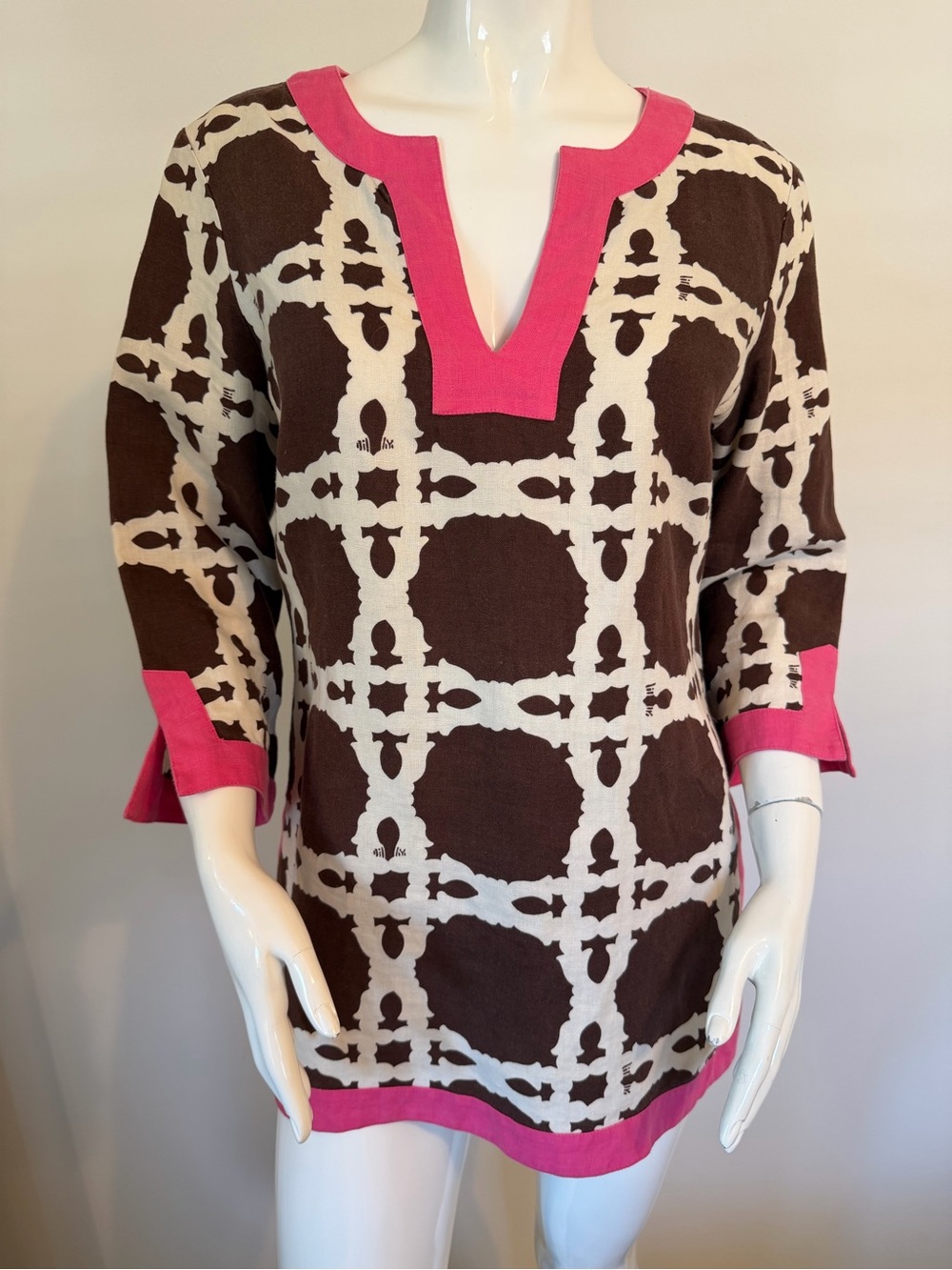 Lilly Pulitzer 100% Linen Gimlet Courtside Tunic Med